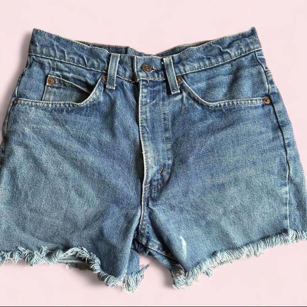 Vintage Levi's 517 Orange Tab Cut Off Denim Shorts